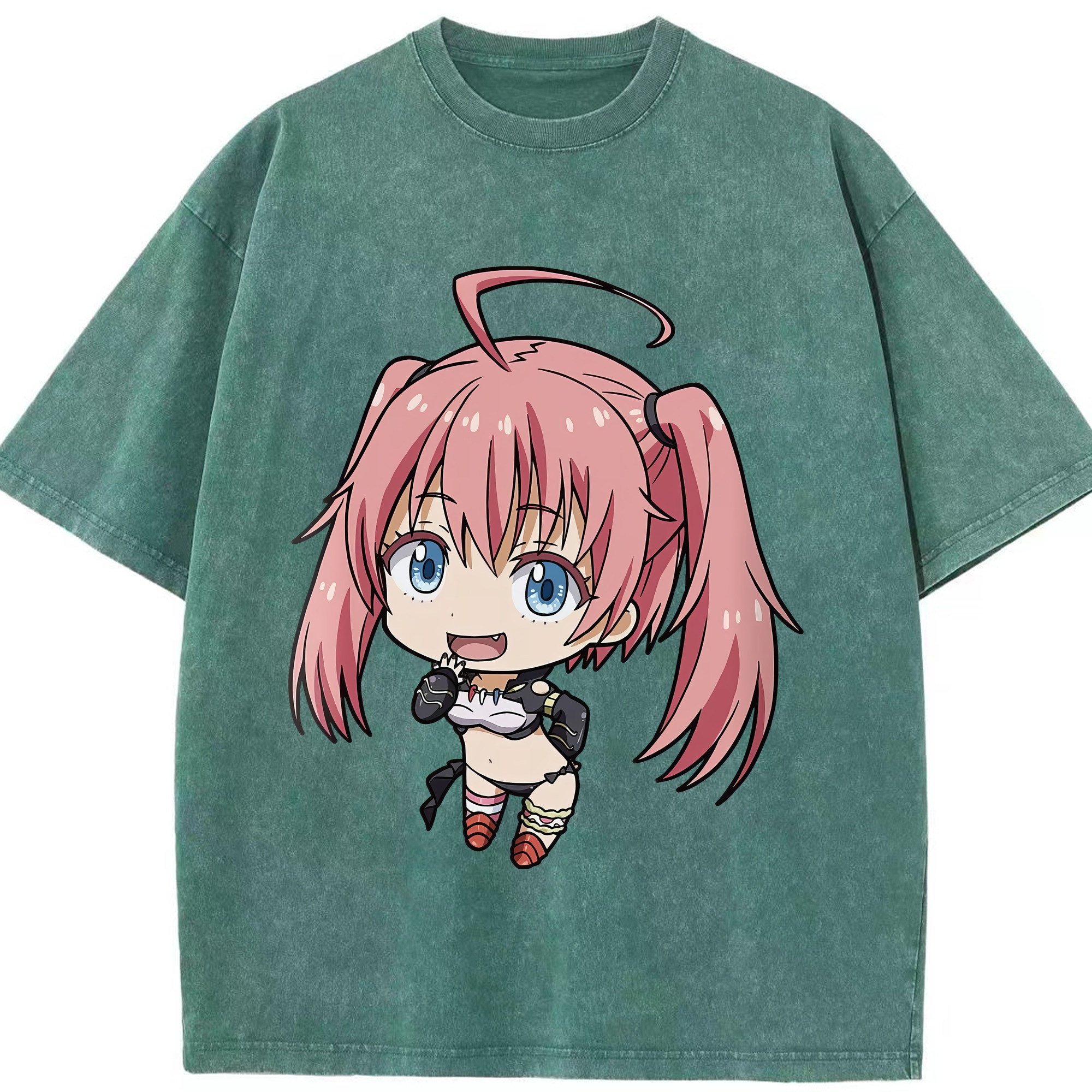（画像用） 転スラ Regarding Reincarnated to Slime 綿100% ヴィンテージ風 半袖Tシャツ（フロントプリント）